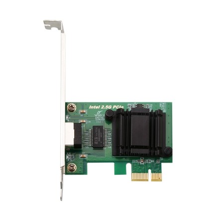 2.5 Gigabit Ethernet PCI Express PCI-E Network Interface Card 10/100/1000/25000 Mbps RJ45 LAN Intel I225 Chipset, Black