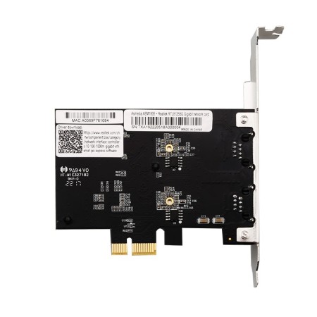 100M/1000M/2.5G NIC Network Adatper, Dual Ports,RJ-45, with Realtek RTL8125BG Controller, Support synology/PVE/Vmware